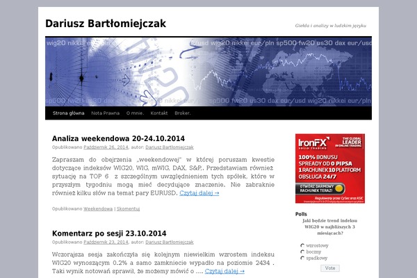 dariuszbartlomiejczak.pl site used Twenty Ten