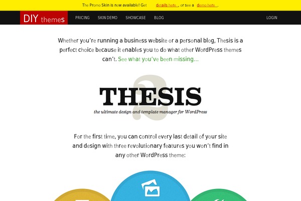 Thesis website example screenshot
