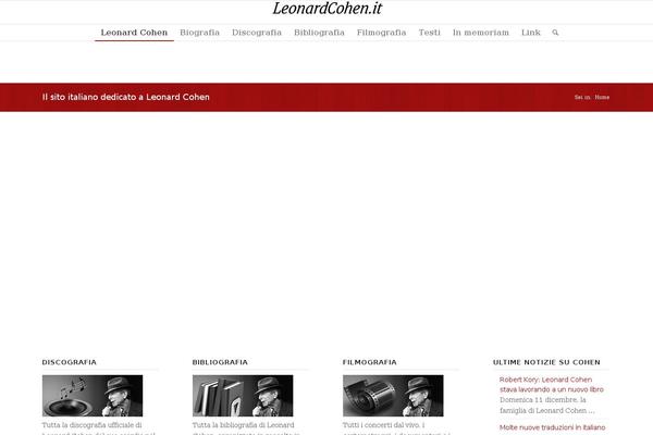 leonardcohen.it site used Enfold