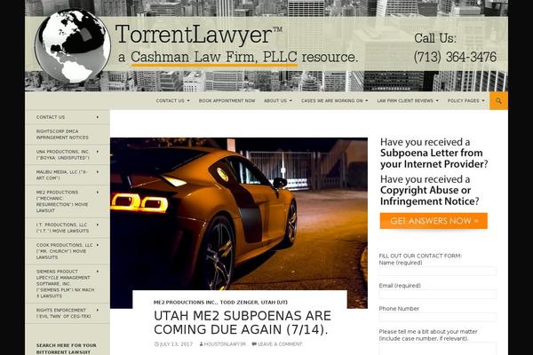 torrentlawyer.wordpress.com site used Twenty Fourteen
