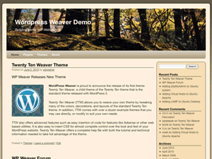 2010 Weaver WordPress theme, websites list used 2010 Weaver theme 2010 Weaver theme websites examples
