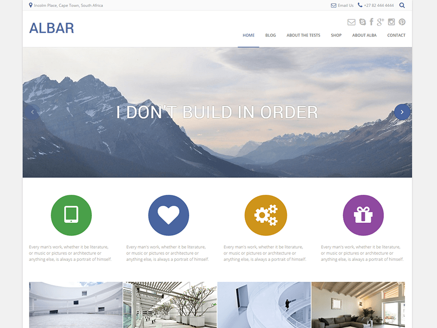 Albar website example screenshot