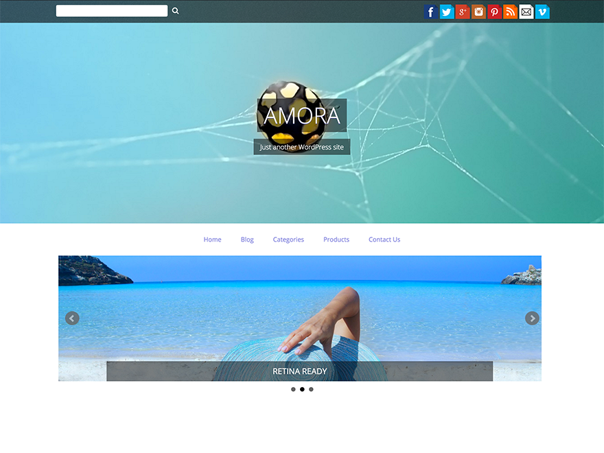 Amora theme websites examples