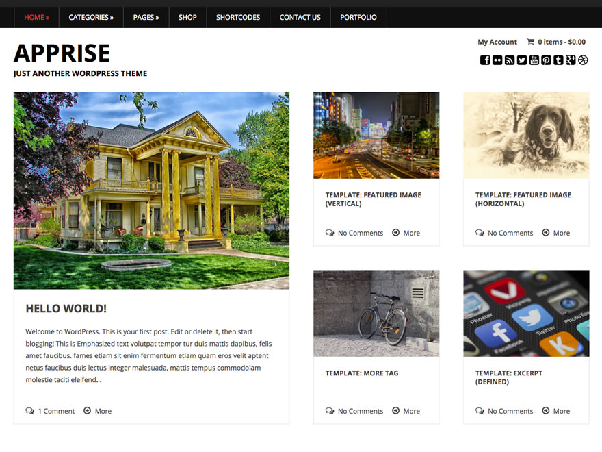 Apprise website example screenshot