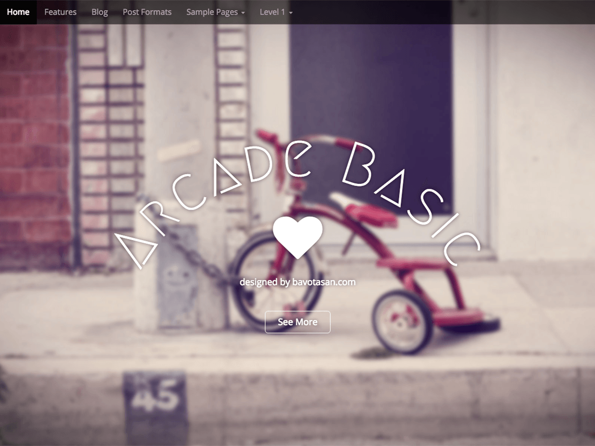 Arcade Basic website example screenshot