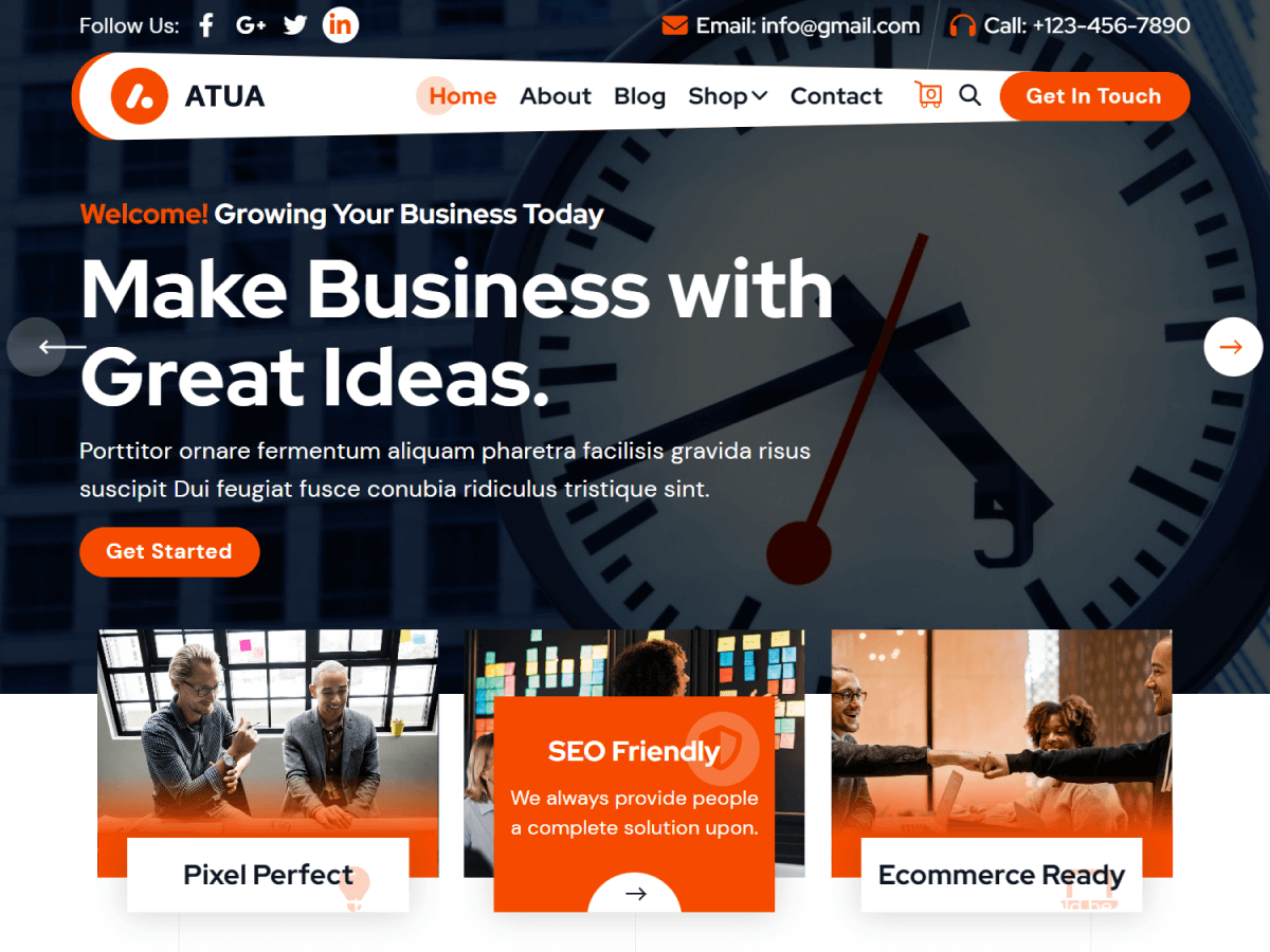 atua theme websites examples