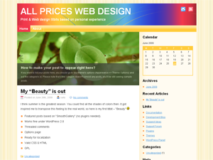 Beauty website example screenshot