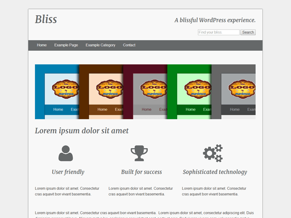 Bliss website example screenshot