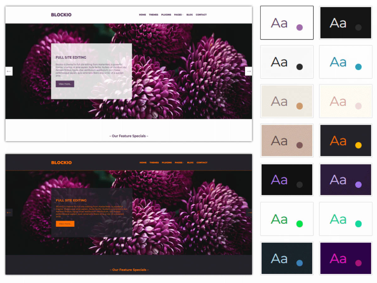 blockio theme websites examples