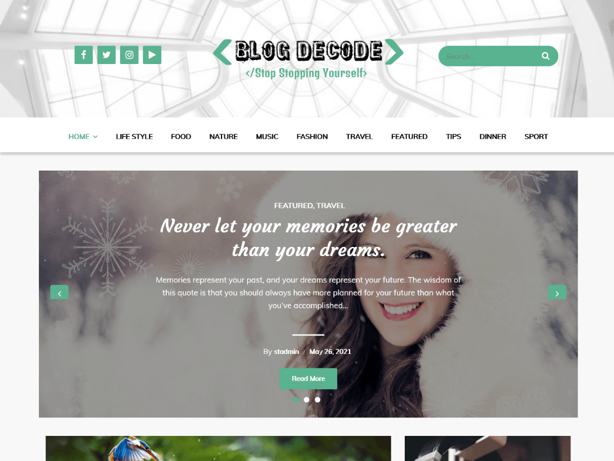 blog-decode theme websites examples