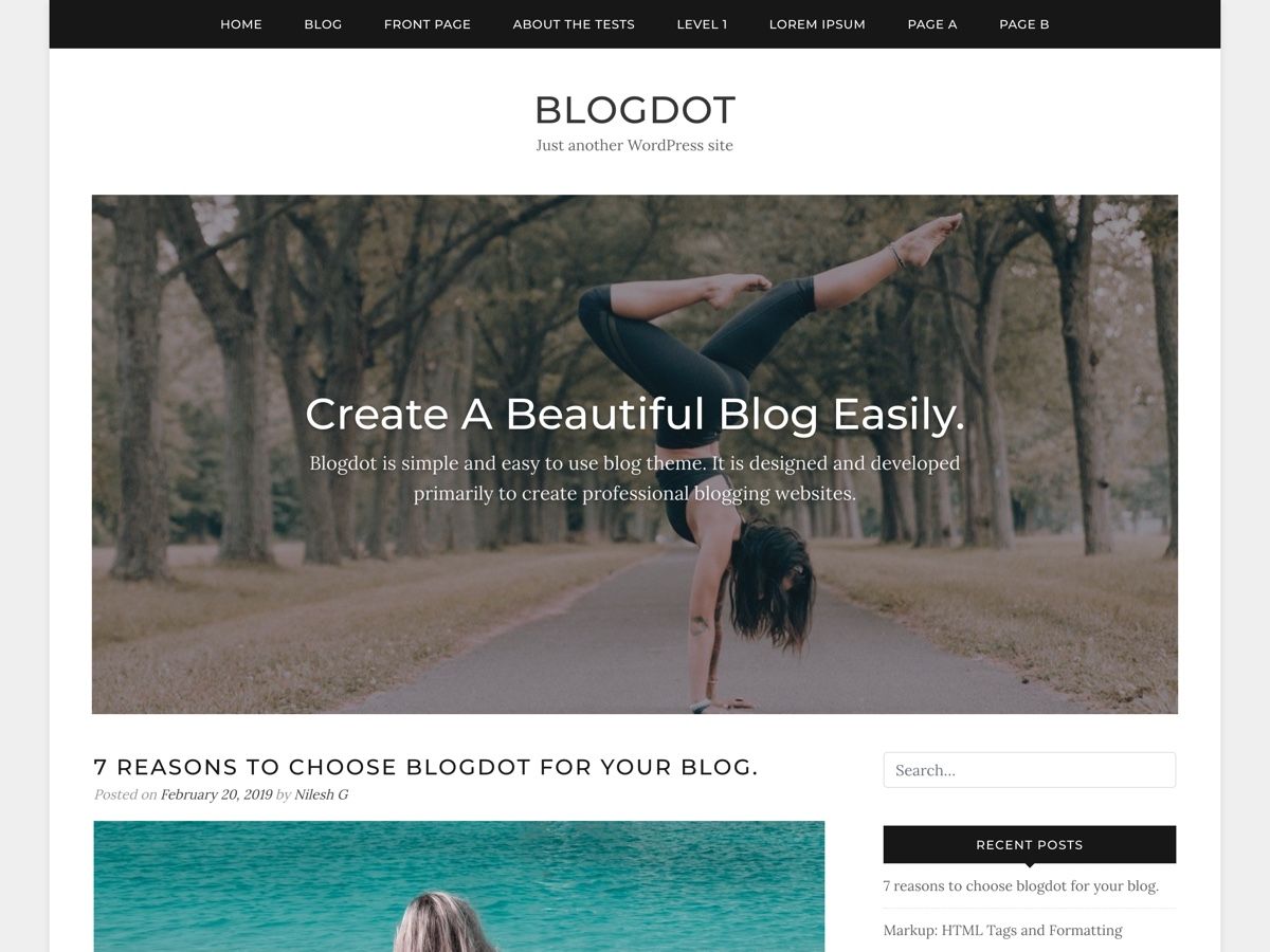 blogdot theme websites examples