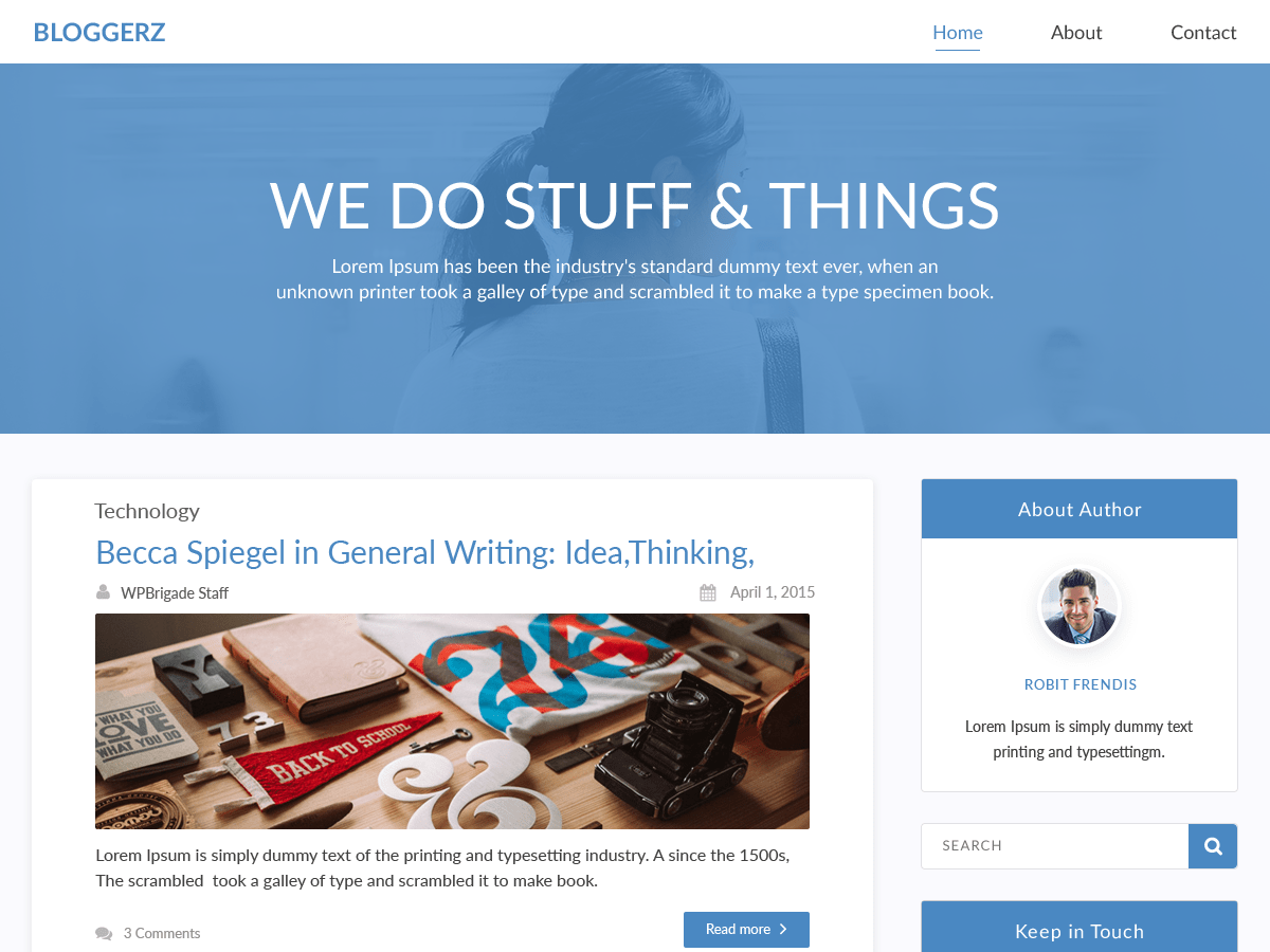 Bloggerz website example screenshot