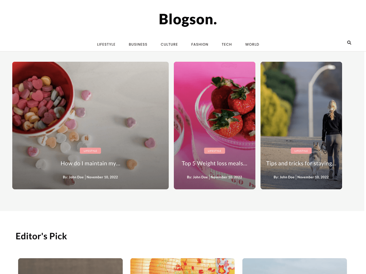 blogson theme websites examples