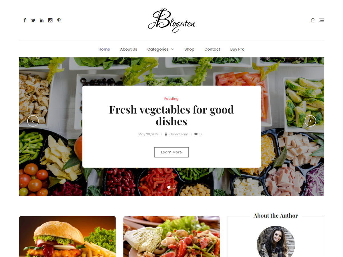 bloguten theme websites examples