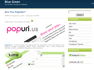 bluegreen theme websites examples