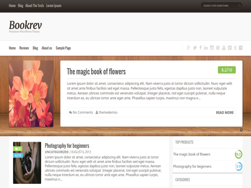 bookrev WordPress theme, websites list used bookrev theme bookrev theme websites examples