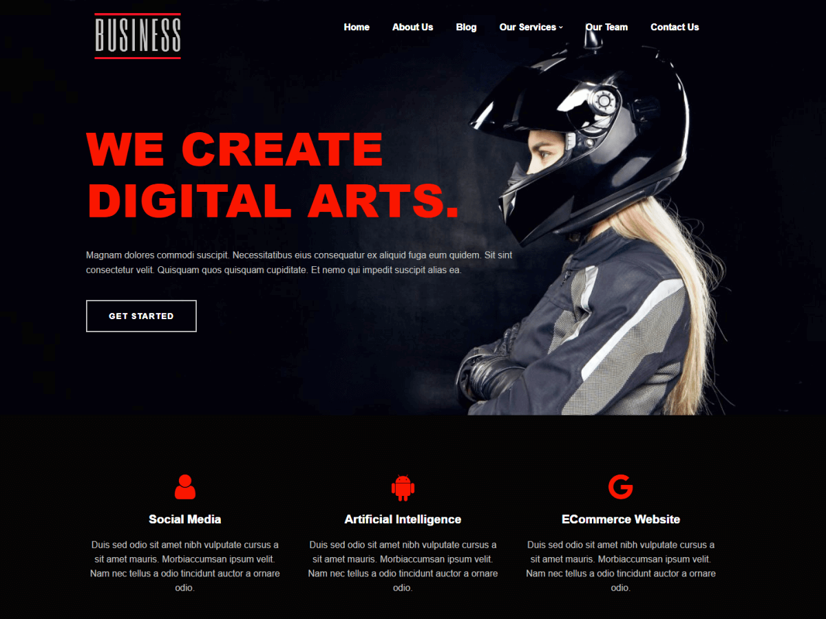 business-dark theme websites examples