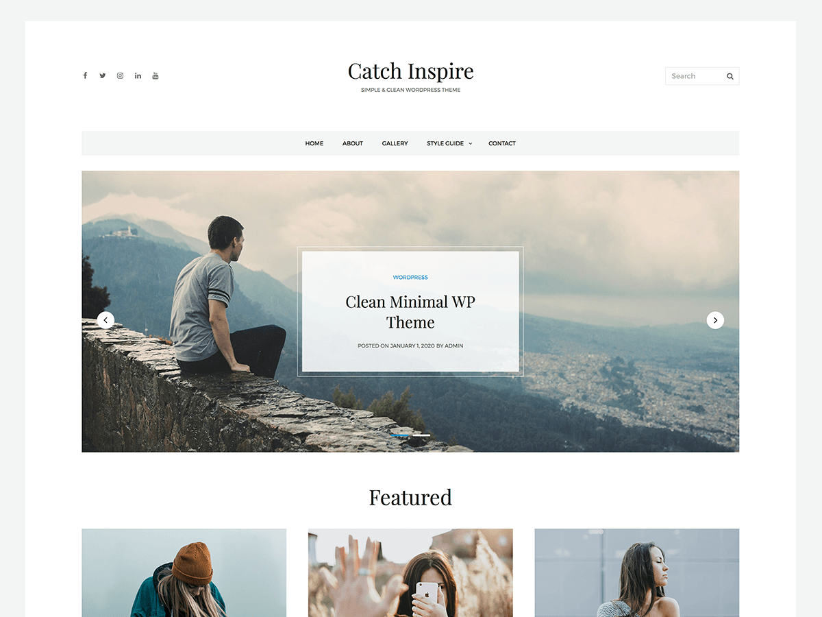 catch-inspire theme websites examples