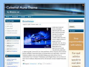 Celestial Aura website example screenshot
