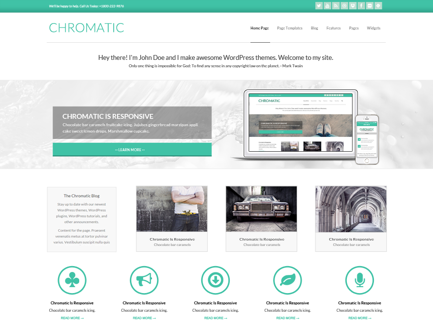 chromatic-premium theme websites examples
