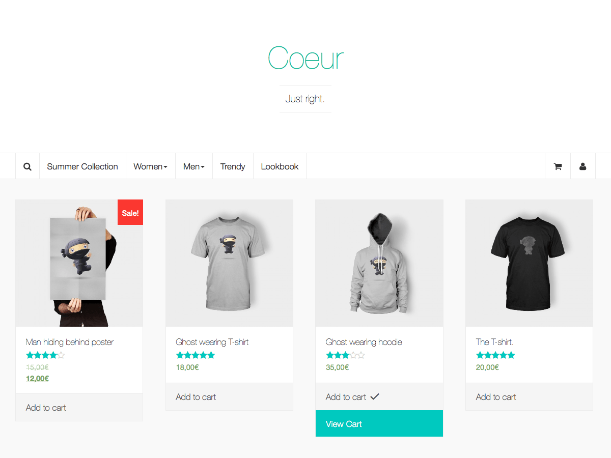 Coeur website example screenshot