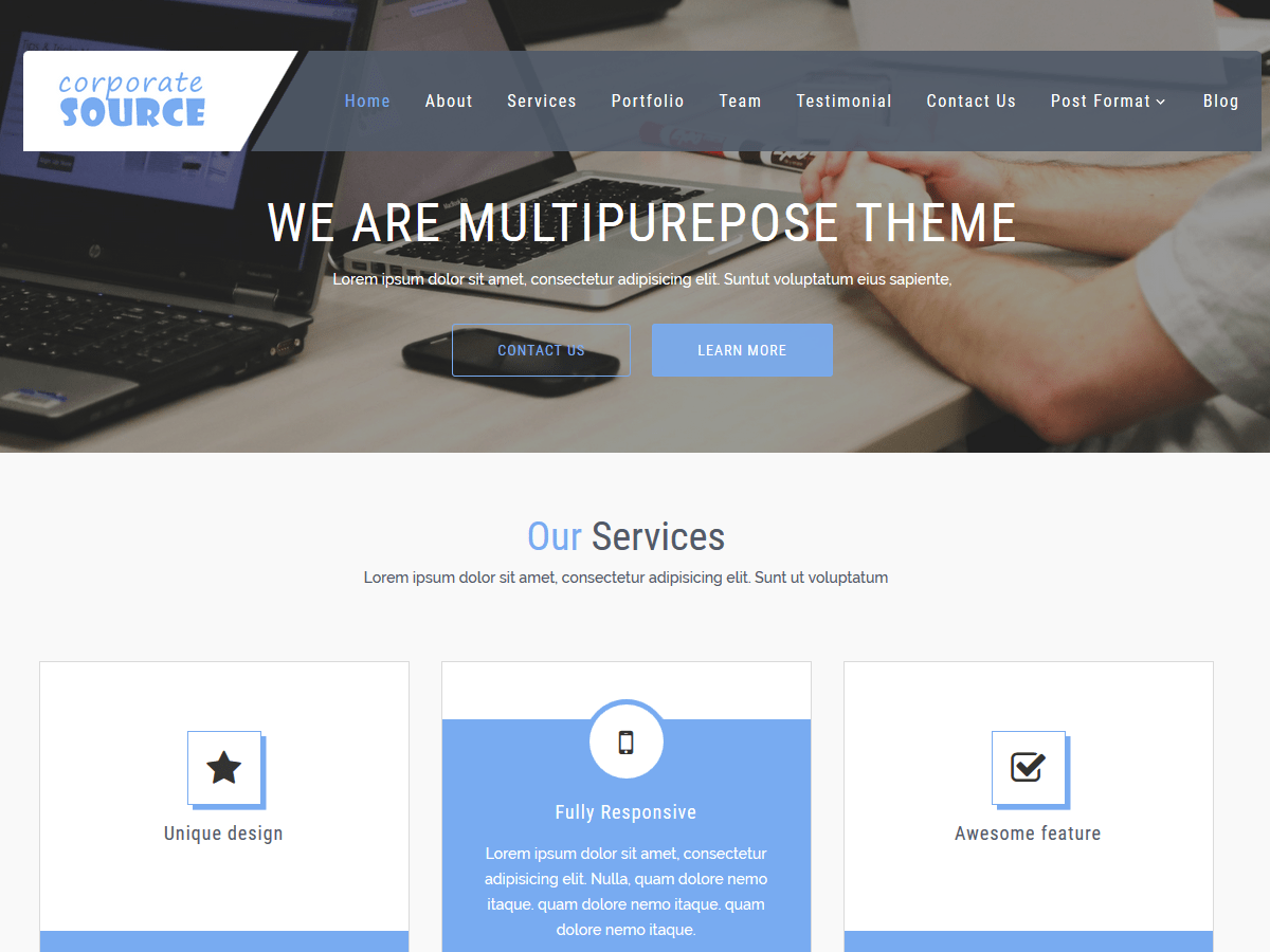 corporatesource theme websites examples