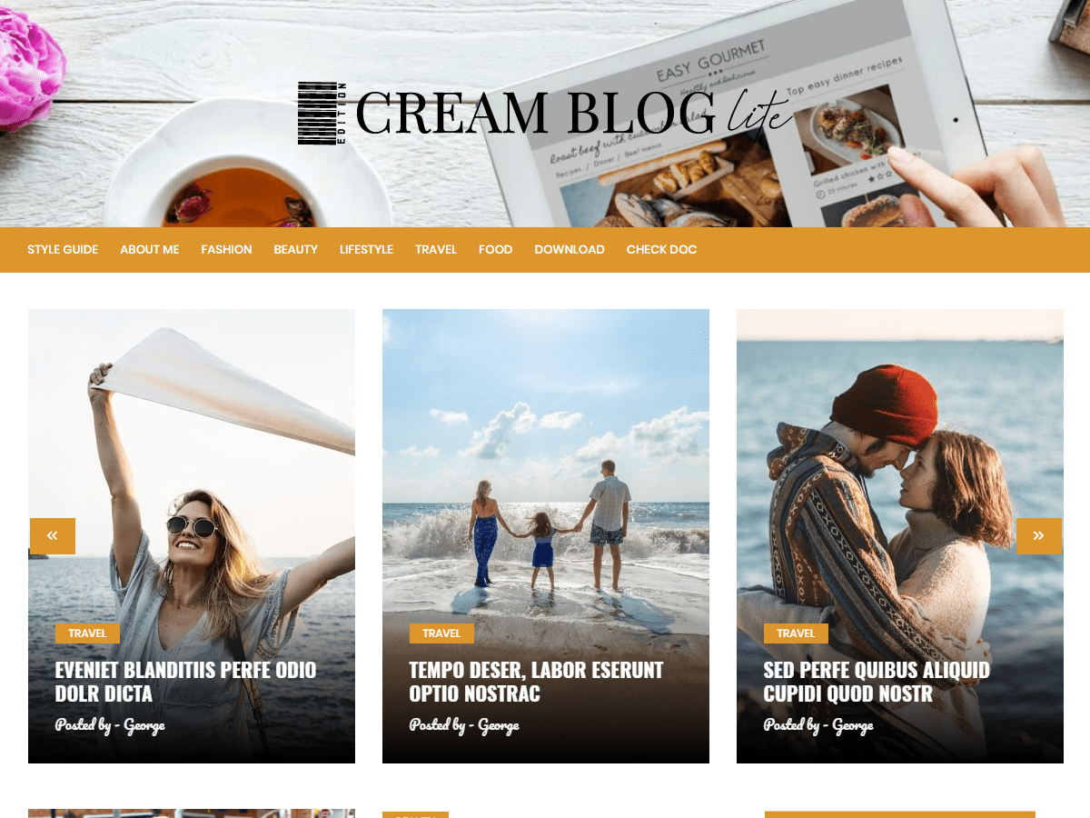 cream-blog-lite theme websites examples