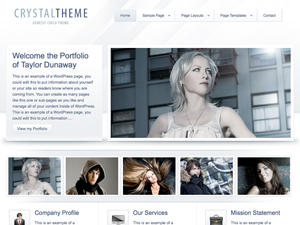 Crystal website example screenshot