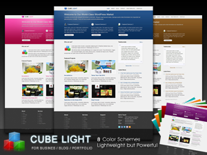 Cubelight theme websites examples