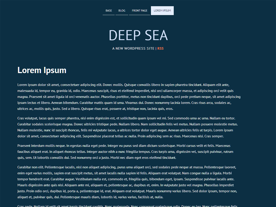 deep-sea theme websites examples