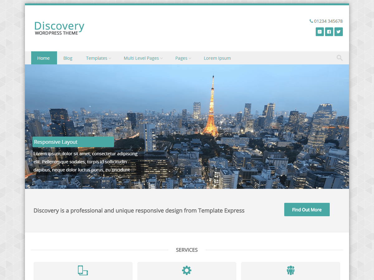 Discovery website example screenshot