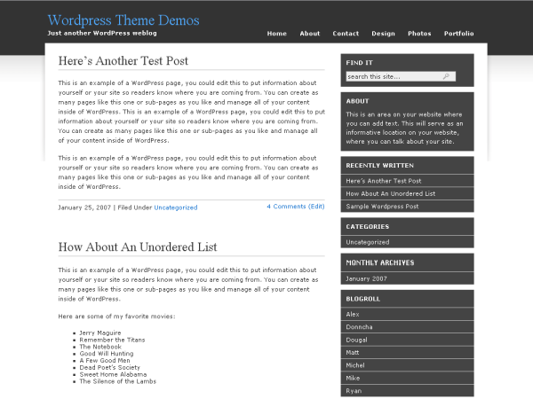 dropshadow-10 theme websites examples