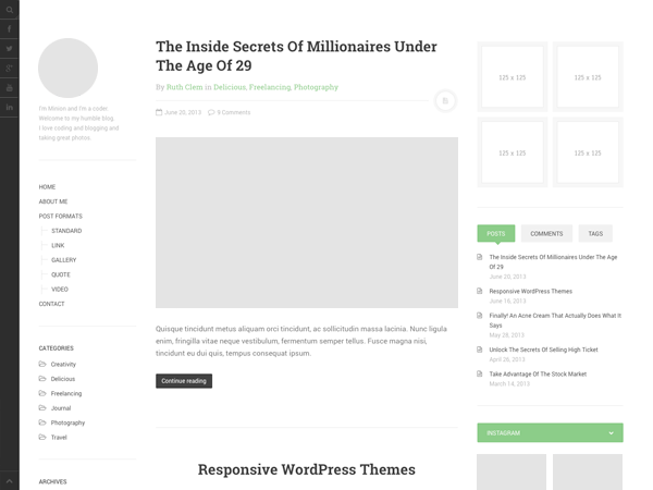 DW Minion website example screenshot