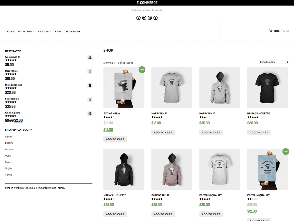 E-Commerce theme websites examples
