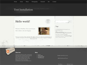 Elegant Grunge website example screenshot