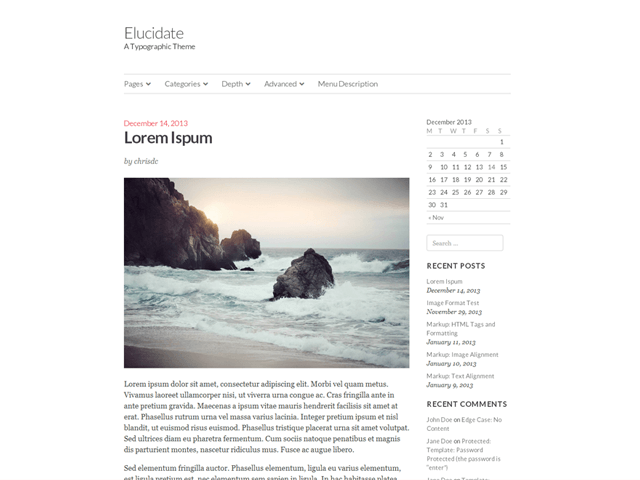 Elucidate website example screenshot