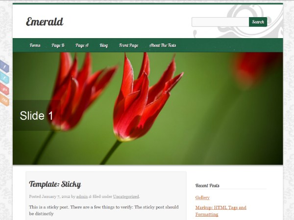 Emerald WordPress theme, websites list used Emerald theme Emerald theme websites examples