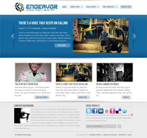 endeavor theme websites examples