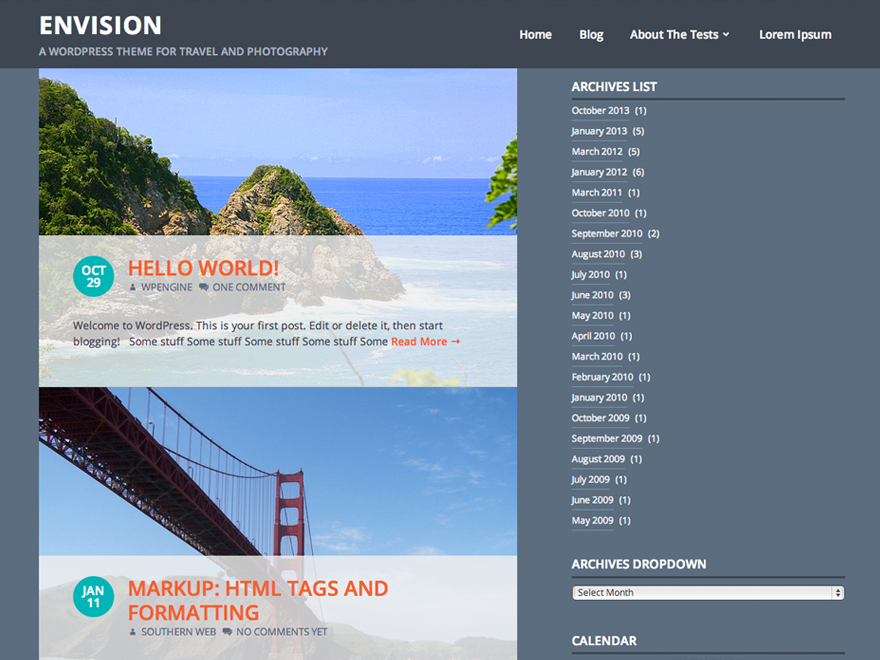 Envision website example screenshot