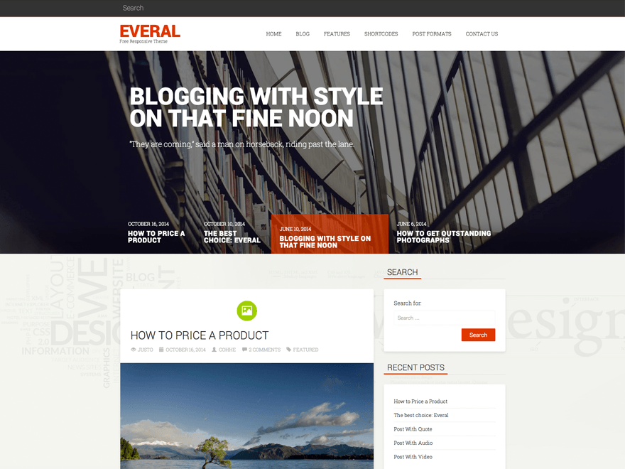 Everal theme websites examples