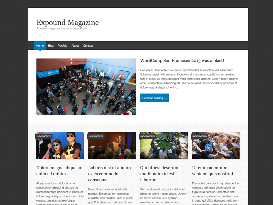 Expound WordPress theme, websites list used Expound theme Expound theme websites examples