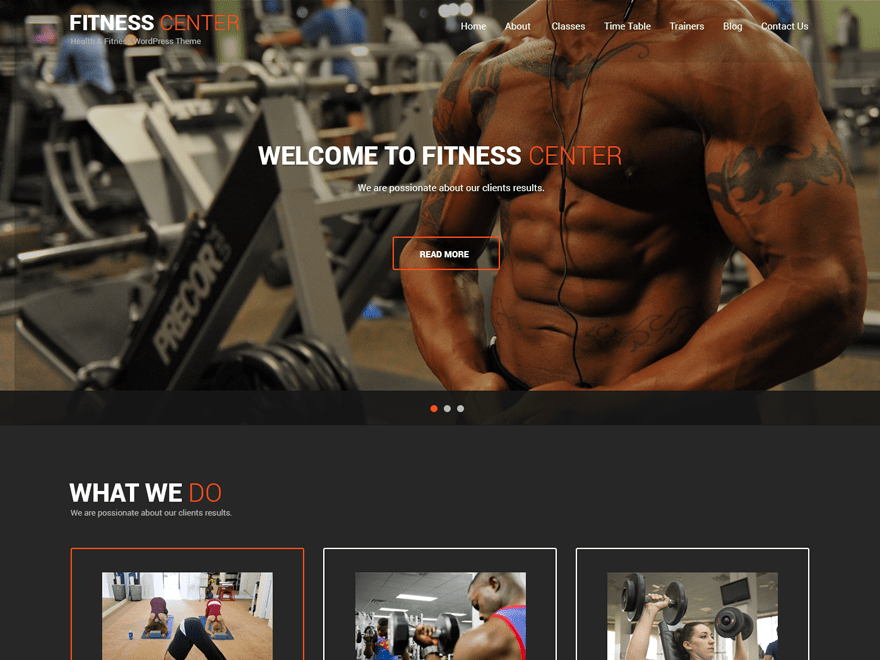 Fitness Lite theme websites examples