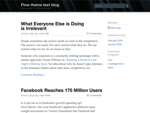 Flow WordPress theme, websites list used Flow theme Flow theme websites examples