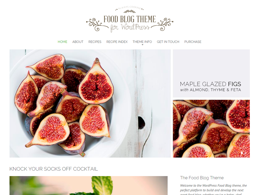 food-blog theme websites examples