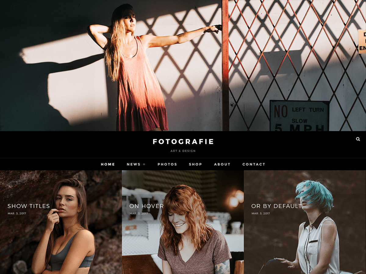 Fotografie website example screenshot