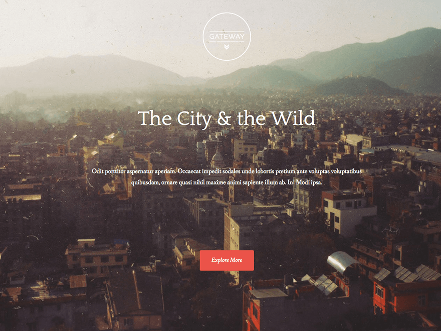 Gateway website example screenshot