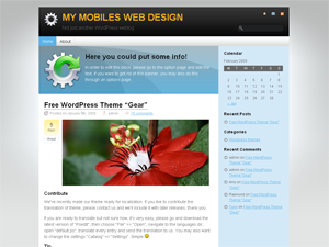 Gear website example screenshot