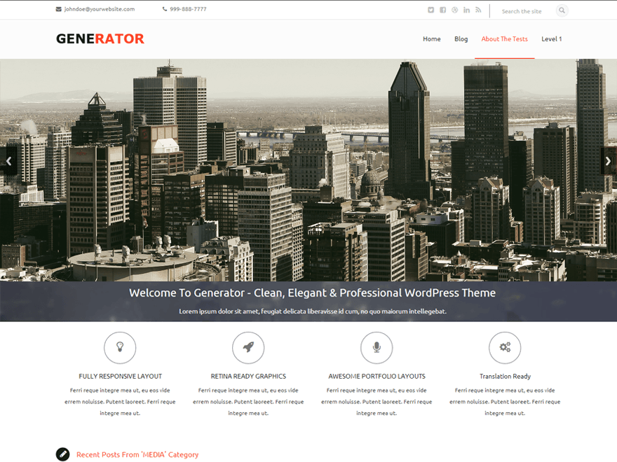Generator theme websites examples
