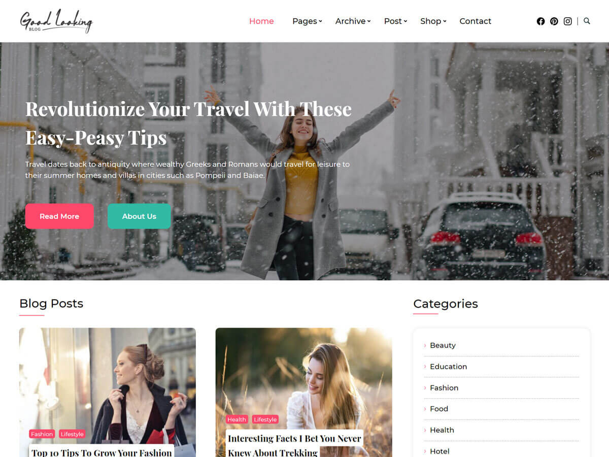 good-looking-blog theme websites examples