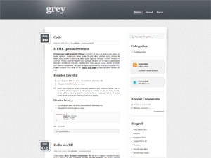 Grey theme websites examples